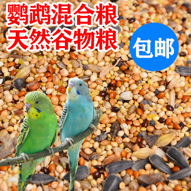 聪腾虎皮云班鸟食饲料鹦鹉鸟类牡丹玄凤混合粮中小型3斤带壳小米鹦鹉