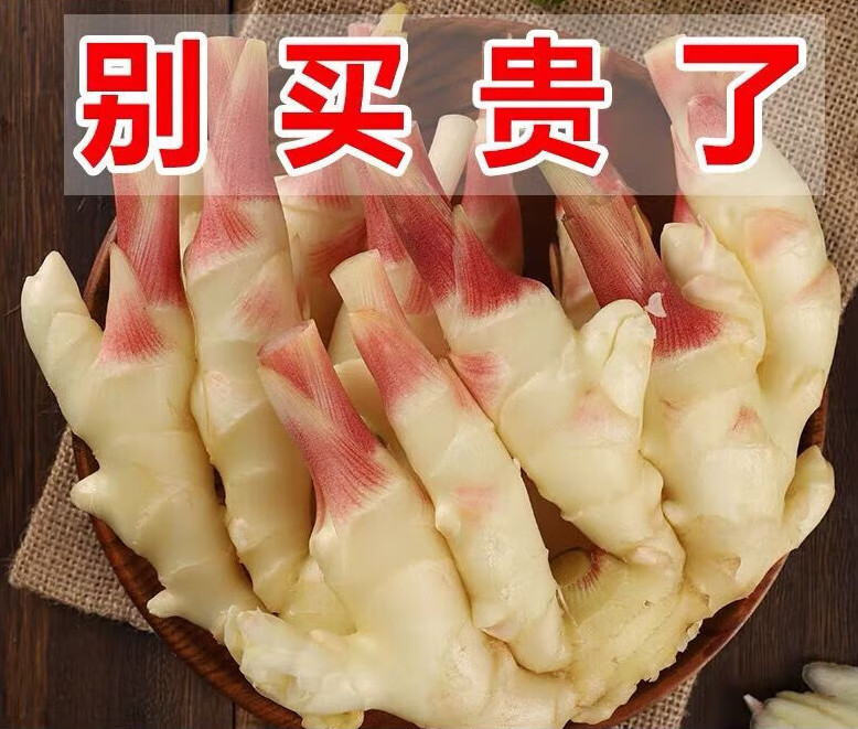 生果乐嫩姜新鲜仔姜子姜红芽姜山东指头生姜5斤小黄姜泡老醋鲜姜 500g