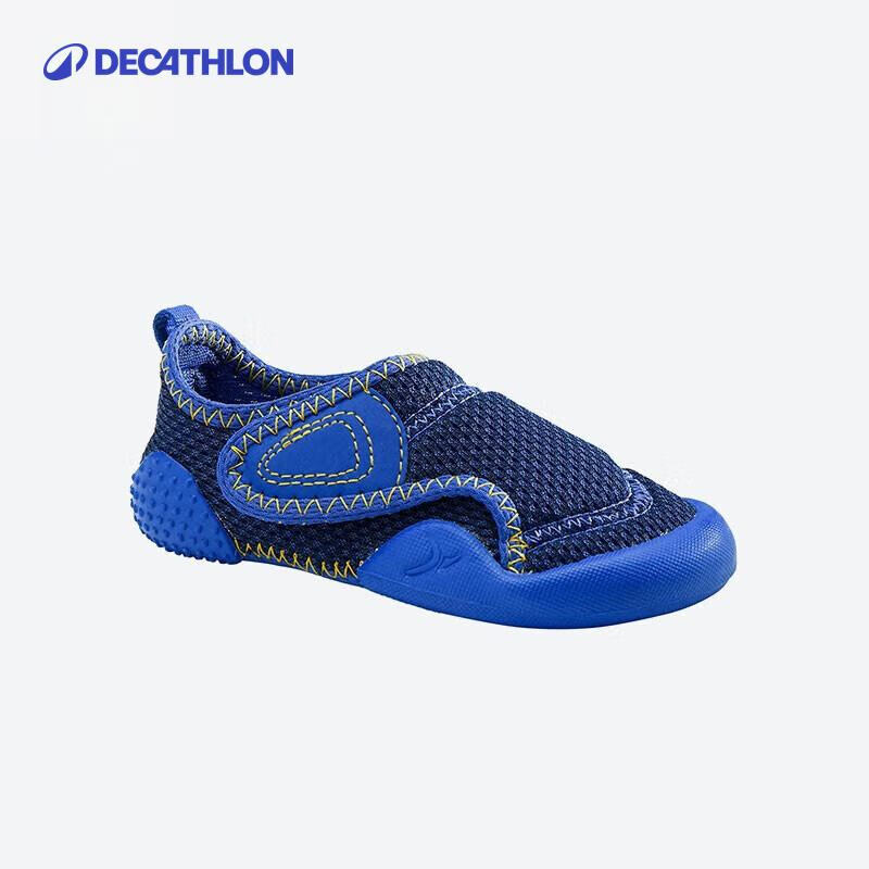 迪卡侬(DECATHLON)宝宝棉鞋婴儿秋冬季加绒学步鞋防滑耐磨软底幼儿园室内鞋GYMK 皇家蓝 28