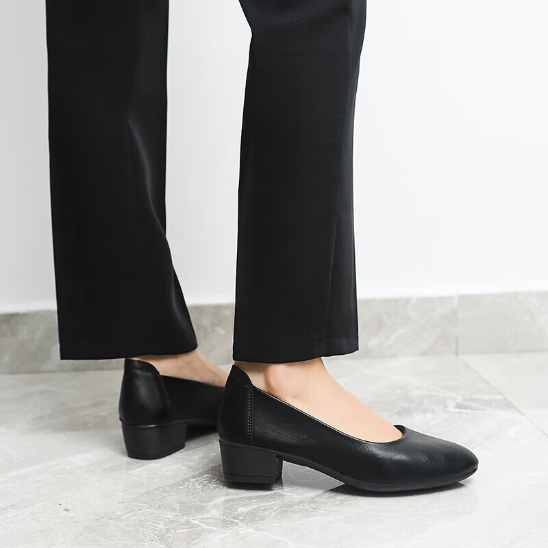 圣琪朵搭配西装的鞋子礼仪鞋女皮鞋面试正装工作通勤职业真皮上班鞋