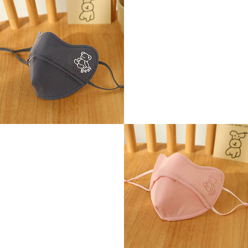 秋冬季保暖小孩专用棉布儿童保暖口罩防风防寒开口透气大童口罩6到15