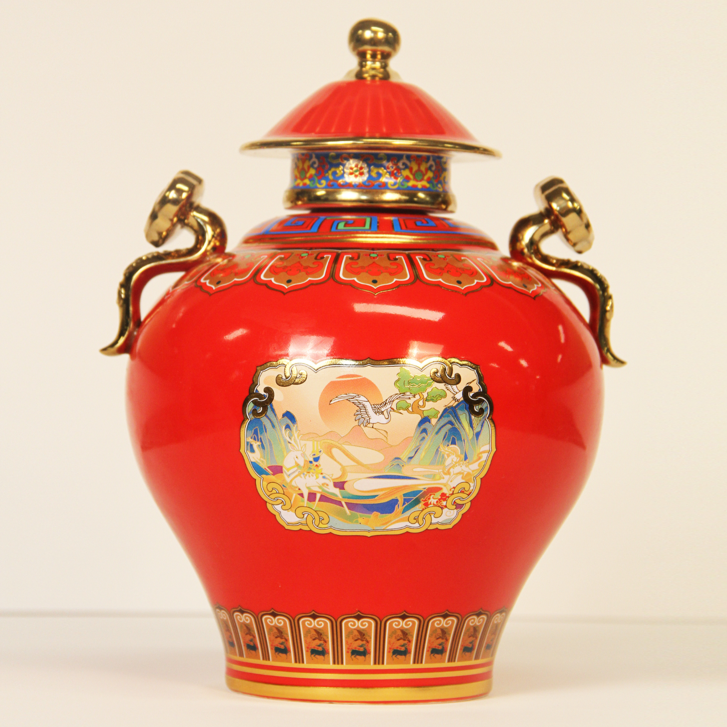 康匠酱香型白酒 53度纯粮食酒 坛酒 景德镇30年老酒 洞藏收藏手工烧制 53度 13.33L 1坛 福禄寿喜洪福齐天