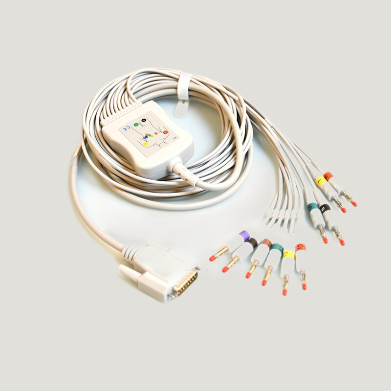 健康适用迈瑞邦健三锐东江中旗心电图机十二导联线配件