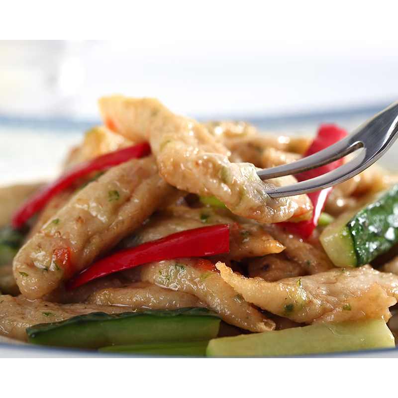 虎钢馋齐善素食 素味三鲜羹 仿荤素食食品 素肉做汤美食 佛家仿荤斋菜