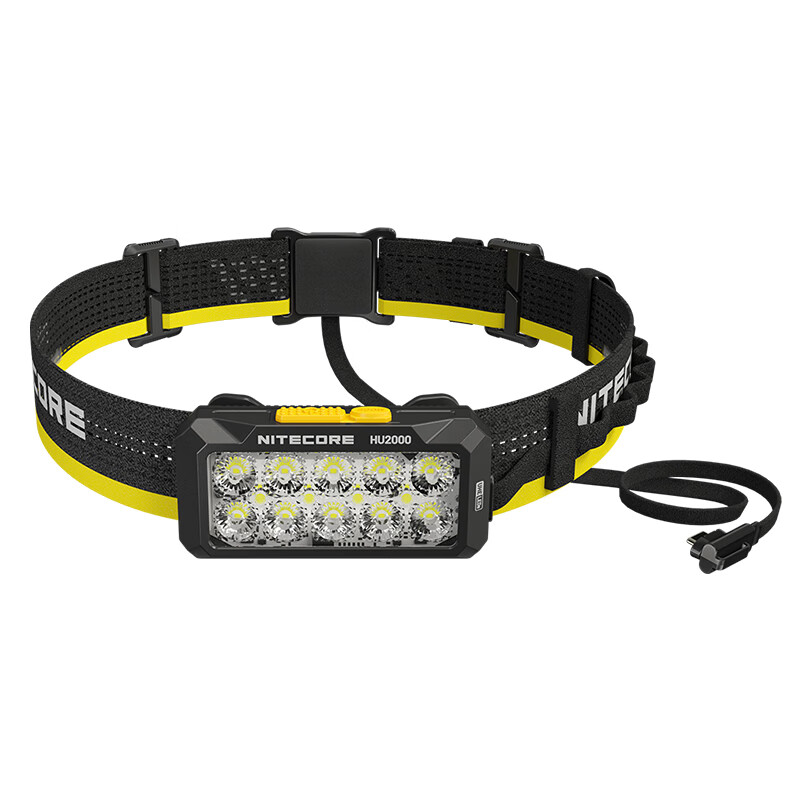 奈特科尔（NITECORE）HU2000分体式轻便强光工作头灯长续航10核超亮户外工地矿灯维修灯 HU2000标配（需外接电源使用）