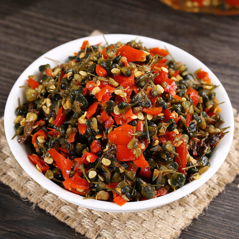 虎钢馋云南特产韭菜花腌泡椒辣泡菜酱菜腌韭菜花酱咸菜下饭菜800g