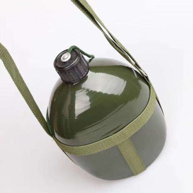 军用水壶大容量背带年代款老式军色水壶怀旧老款全铝无毒复古特质加厚