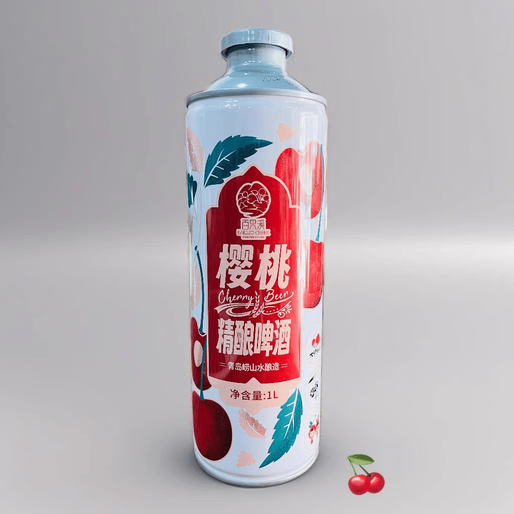 崂台(樱桃啤酒)青岛特产樱桃精酿原浆啤酒1升6桶礼盒装青岛发货 1000mL 6桶 礼盒装 崂山产地