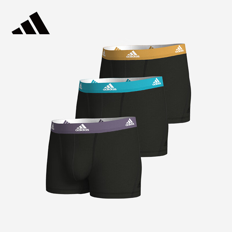 ADIDAS���ϴ�˹�ٷ���ʿ�ﶬ���������˶�ƽ���ڿ��3��װ ��ɫ*3+������ɫLOGOӡ�� XXL