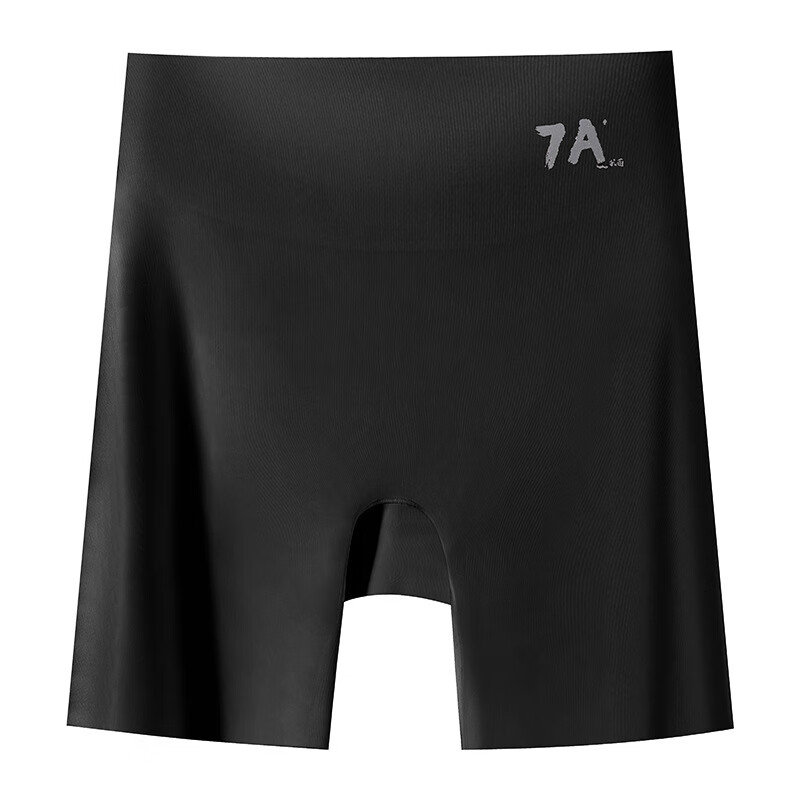 春夏高腰收腹内裤女无痕护腰不卷边塑身裤提臀塑形打底裤女 经典黑 L码（80-110斤