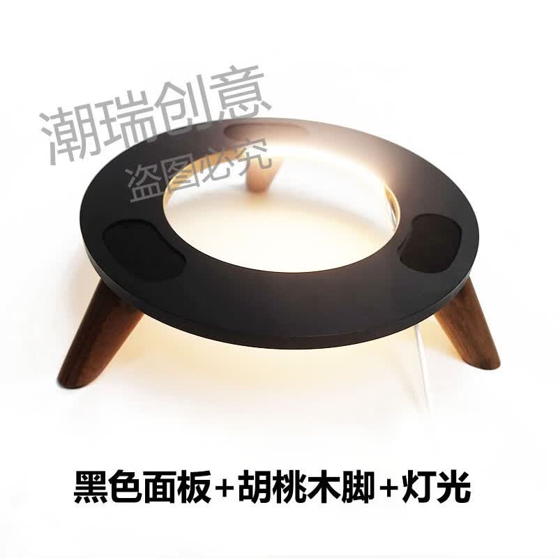 哈曼卡顿支架底座琉璃234水晶4代实木桌面款音箱音响架子加厚减震 黑色面板+胡桃木脚（灯光款）属于什么档次？