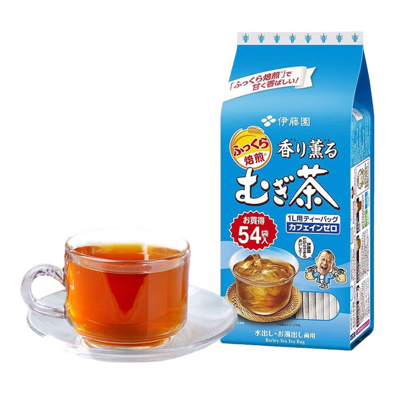 日本原装进口 伊藤园大麦茶（ITOEN）香薰烘焙大麦茶茶包 袋泡茶叶花草茶 405g（内含54小袋）