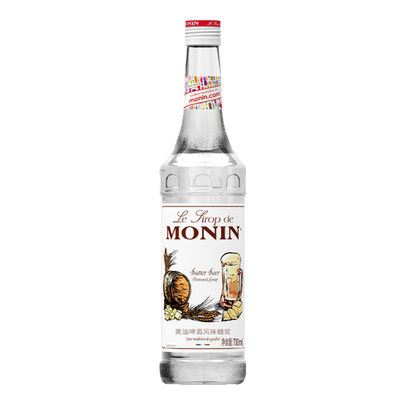 莫林（MONIN）黄油啤酒风味糖浆单玻璃瓶装700ml咖啡调酒伴侣鸡尾酒果汁饮料品 黄油啤酒风味糖浆