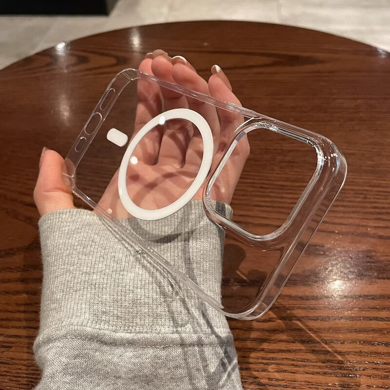 【严选百货】适用苹果16手机壳磁吸x亚克力15透明 护镜光面磁吸【带镜头膜】 iPhone16