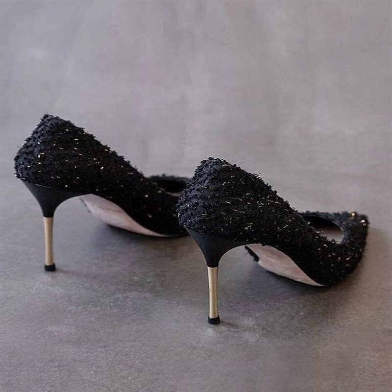 京蝌蝌情趣高跟鞋床上调情变态sm女攻速鞋纯欲性感炮鞋细跟法式尖头单