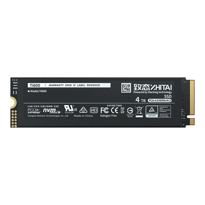 ZHITAI 致态 Ti600 NVMe M.2 固态硬盘 4TB（PCI-E4.0）