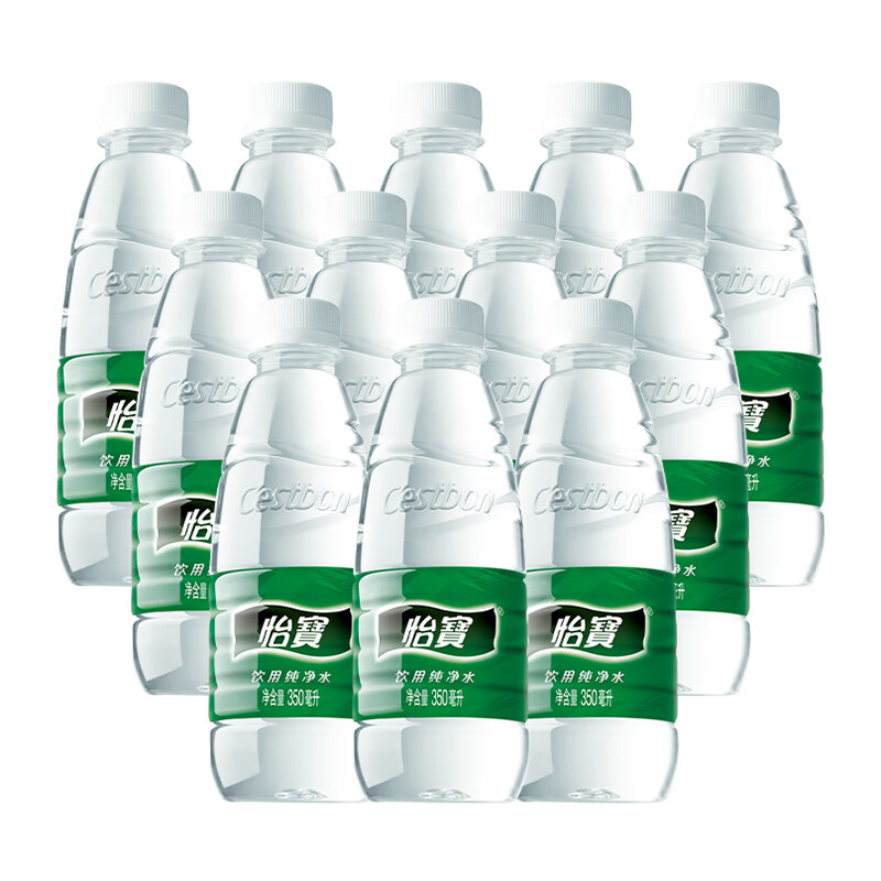 怡宝   纯净水350ml*12瓶塑包小瓶饮用水 膜包 350ml 12瓶 1箱