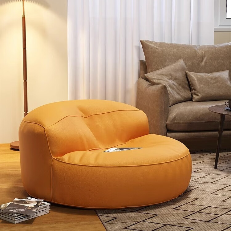 华府懒人沙发可躺可睡懒人椅冬天人类狗窝卧室阳台客厅豆袋 红棕色