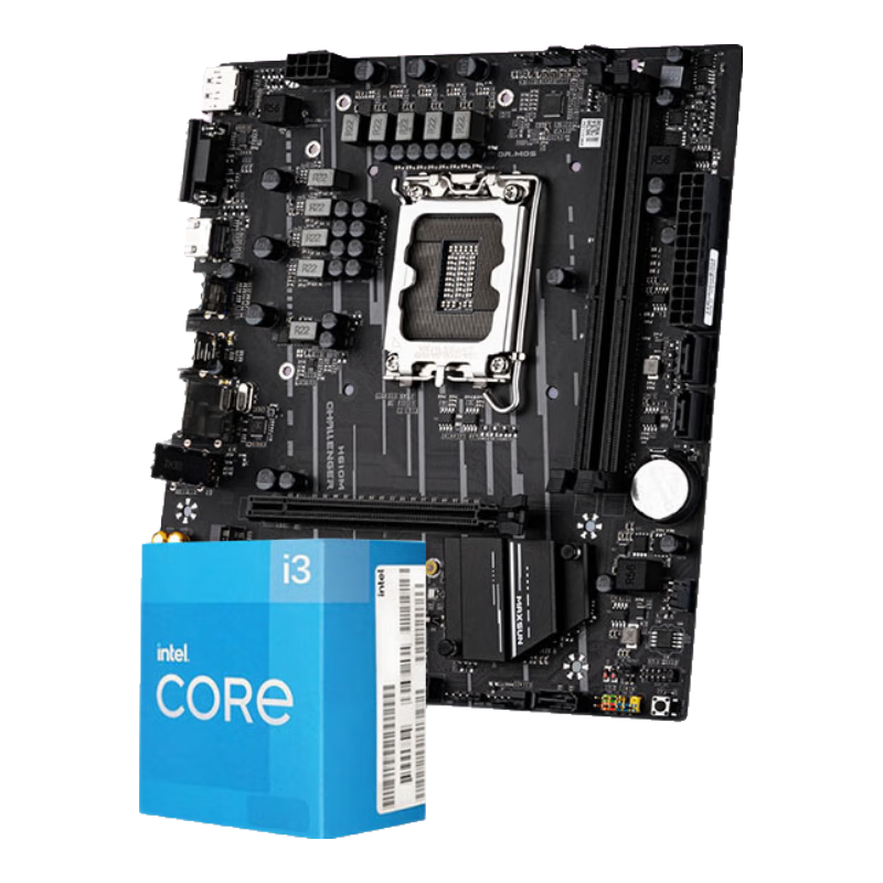 铭瑄 主板CPU套装 MS-挑战者 H610M+英特尔12代酷睿i3-12100F实付878元