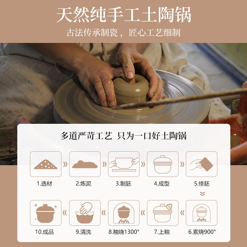 石崎成器日本 陶瓷内胆电饭煲 无涂层电饭煲 家用微压电饭锅柴火饭土陶伊贺烧3L煮饭防溢煲汤砂锅预约 胡椒白 3L