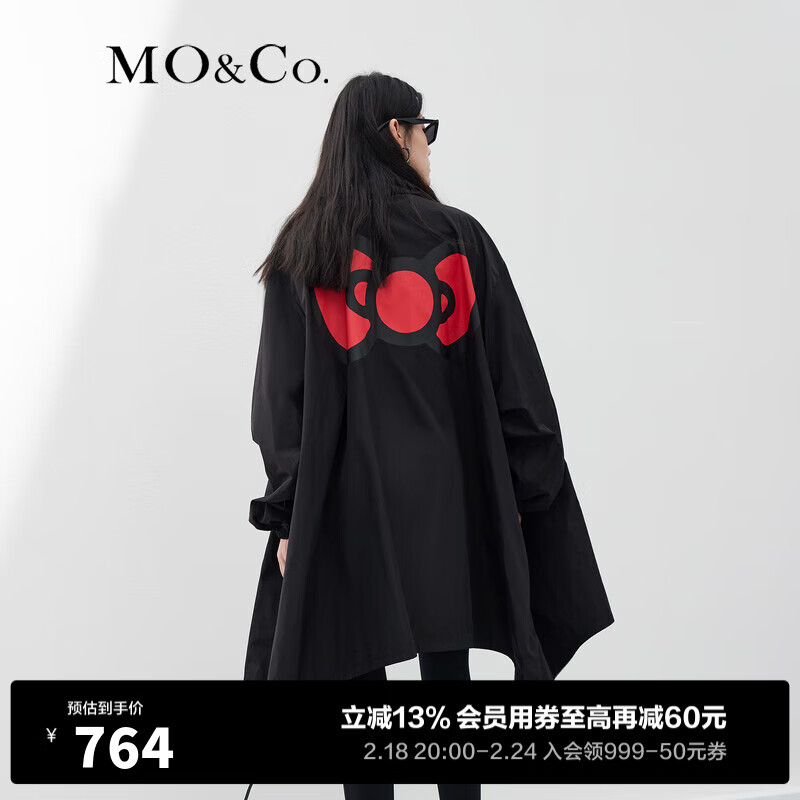 MO&Co.【会员专享福利】HelloKitty合作系列斗篷式风衣外套MBC1COT020 黑色 S/160使用感如何?