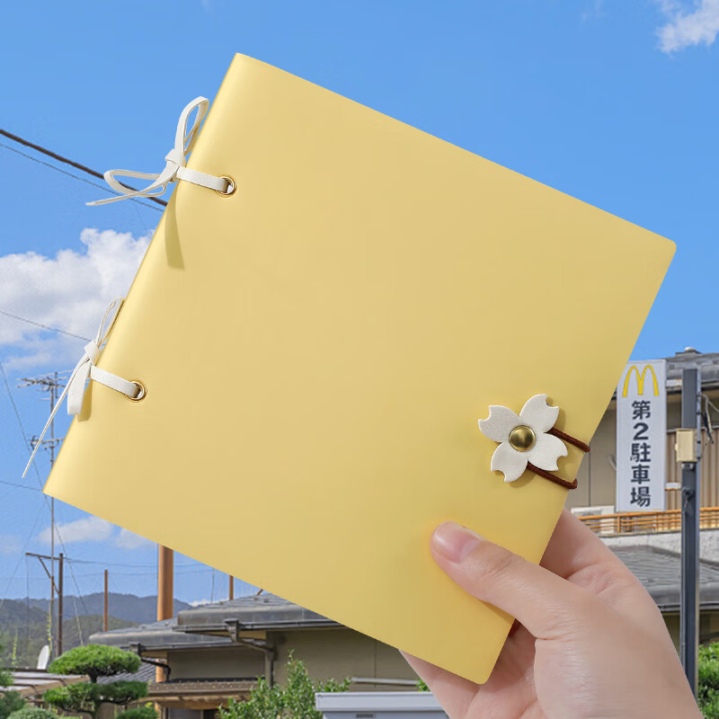 佐澜哲 旅游盖章本空白本笔记本本子口袋本便携随身记事本手账本印章收集打卡博物馆南京苏州西安北京 柠檬黄