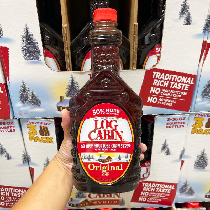 美国直邮原装进口logcabin原味玉米糖浆松饼西点甜品调味1.06l