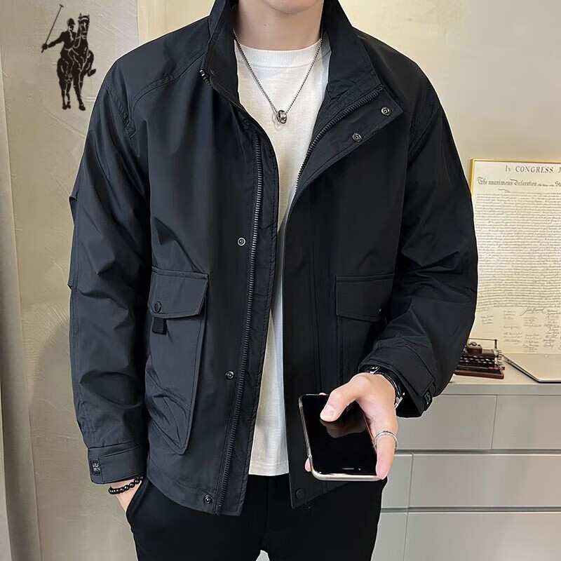 拉尔伦保罗2024新款外套男春秋款潮流时尚帅气上衣高端工装秋季夹克
