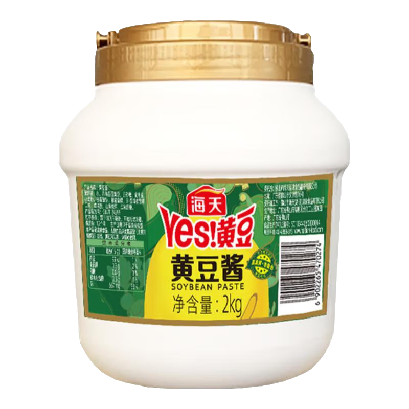 海天 黃豆醬 2kg 優(yōu)選黃豆釀造 醬香濃郁 蒸炒燜拌 調味品