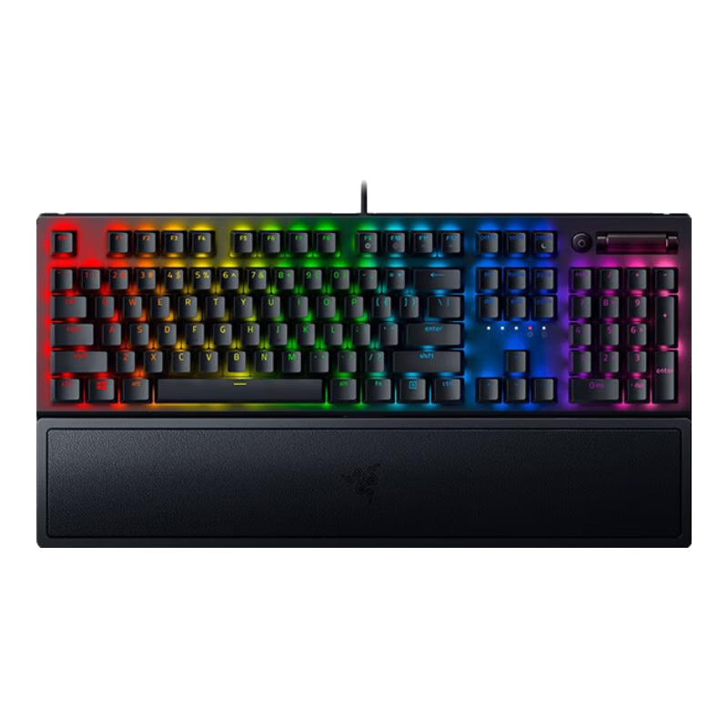 RAZER 雷蛇 黑寡妇蜘蛛V3 104键 有线机械键盘 黑色 雷蛇绿轴 RGB