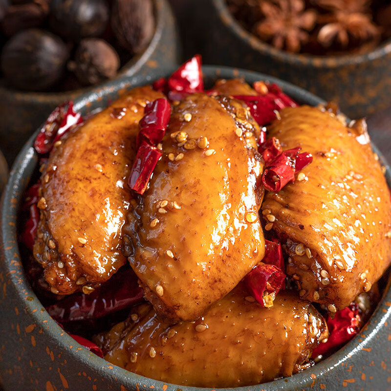 隽颜堂冷帮主冷吃鸡中翅麻辣开袋即食熟食香辣肉类零食休闲小吃120g