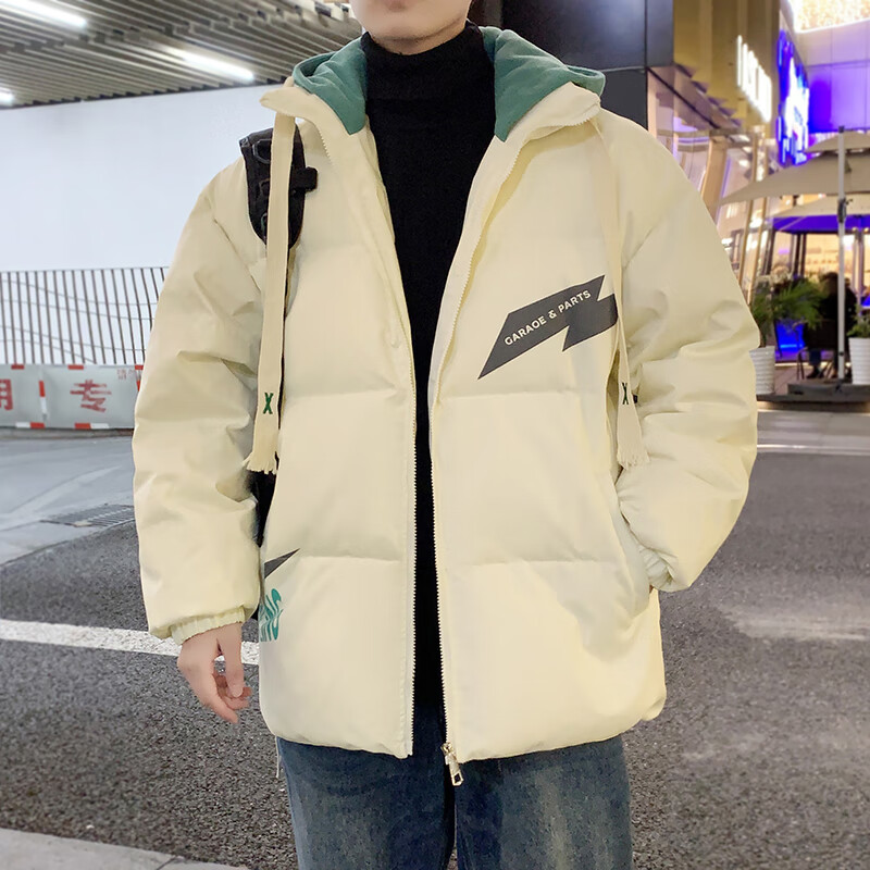 喜森朗棉服假两件男士棉袄冬季款加绒加厚男生面包服冬天装棉衣外套 f
