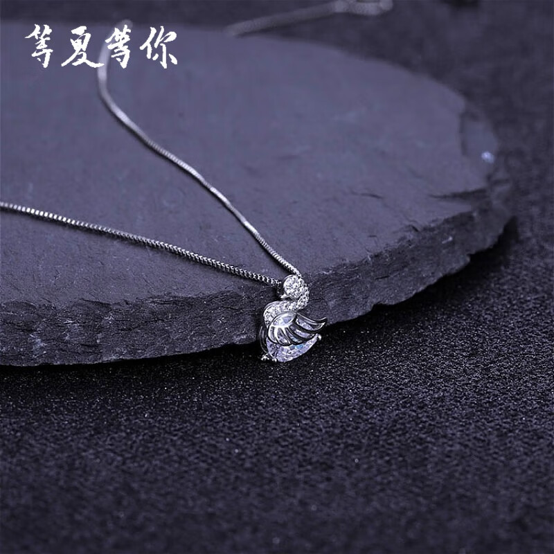 等夏等你小天鹅项链女轻奢小众锁骨链2024年新款感轻奢吊坠送女友礼物