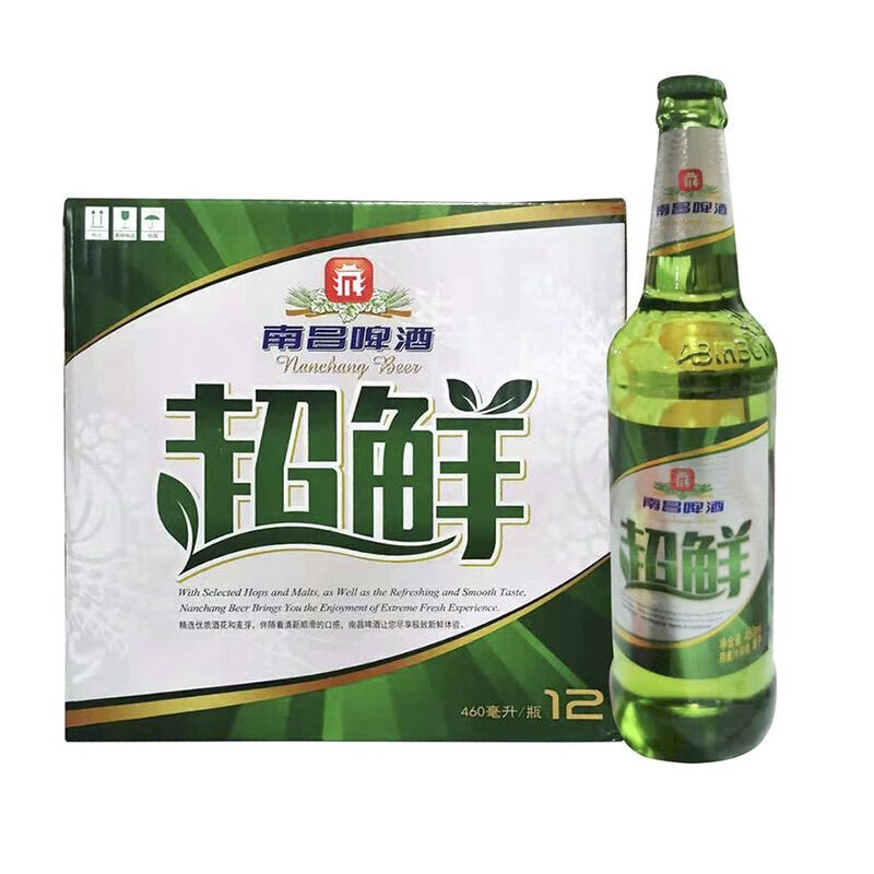 百威(baiwei)南昌超鲜八度啤酒 460ml*12瓶 百威啤酒江西特产南昌超鲜