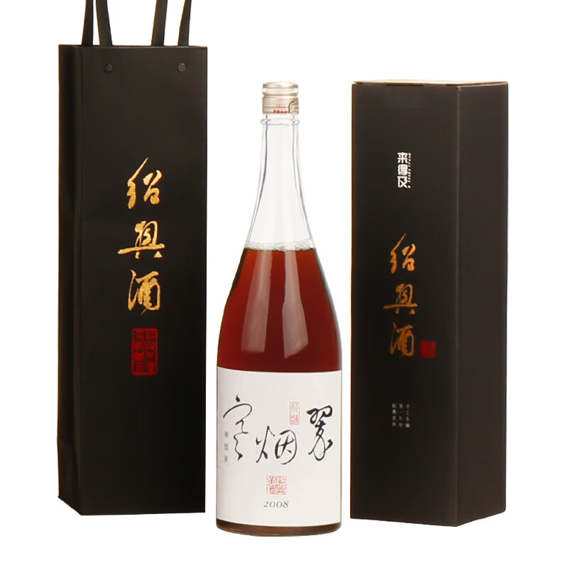 来得及绍兴黄酒 寒烟翠 2008年手工冬酿绍兴花雕酒1.38L礼盒装糯米酒 1380mL 1盒