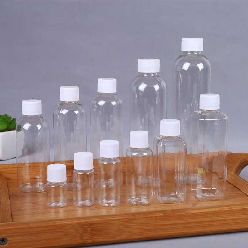 川布小药瓶空瓶5毫升5ml塑料瓶分装样品瓶液体包装空瓶子 5毫升白盖瓶