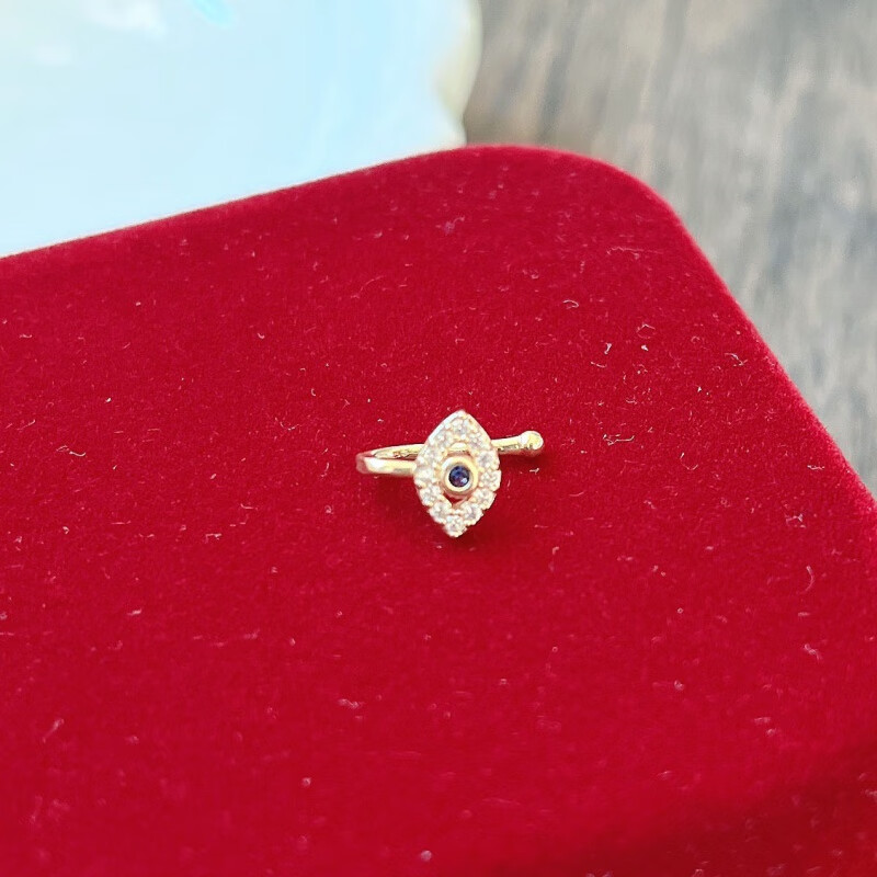 巴克乐乐电镀金创意u型鼻夹 耳骨夹铜镶锆石爱心皇冠鼻环假穿刺鼻饰品