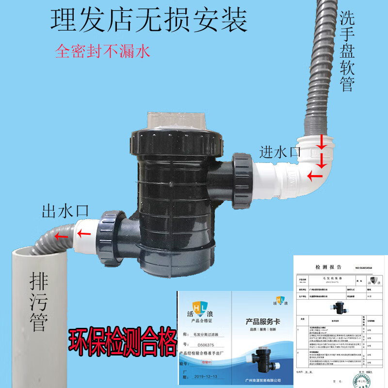 gjxbp毛发收集器洗发店美容美发毛发收集器理发店浴池毛发过滤器洗衣