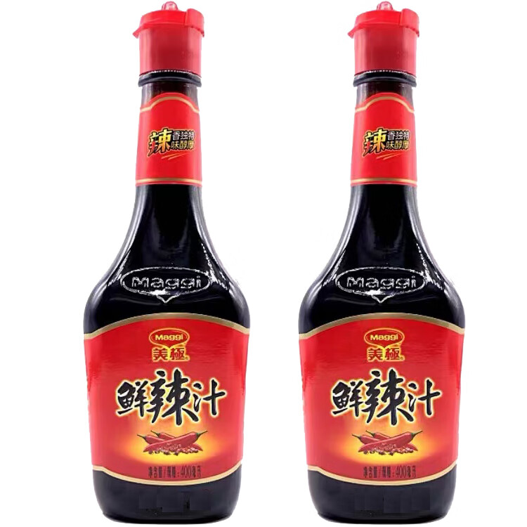 美极鲜辣汁400ml*2瓶装 鲜酱油香辣厚辣蘸炒焖调味料