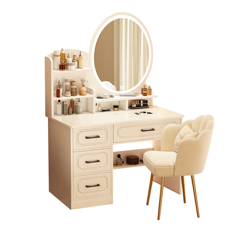 �F��ŷʽ��ױ̨����������ױ��ױ̨С�����������Ҵ�ױ����ױ������ LED�ƾ�Բ���ĳ��+������80cm