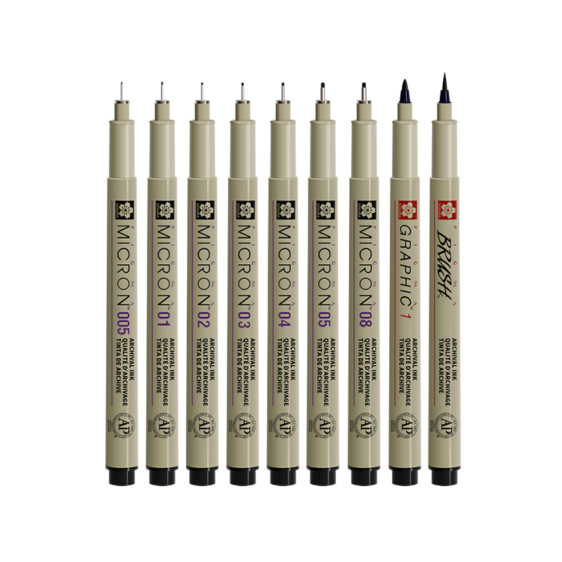 ӣSAKURA ܱװˮ߱߱ʲͼֻ湴߻ͼװ ȫ8֧+BRUSH 59.66Ԫ