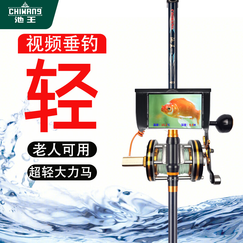 池王（chiwang） 轻量可视鱼杆套装高清探鱼器视频鱼竿水下摄像头夜钓鱼神器 轻量化4.2米全套（软杆包）