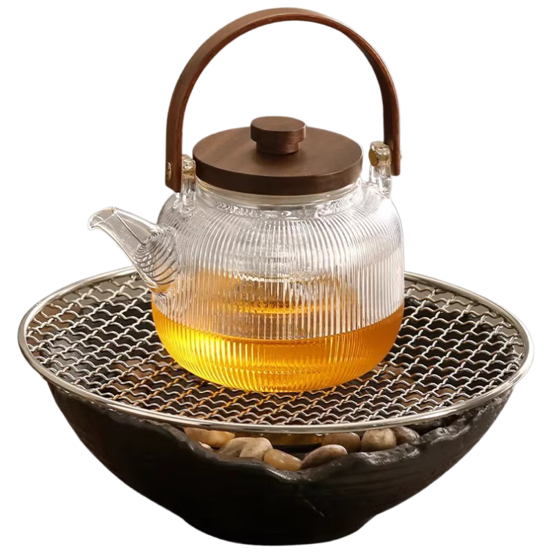 尚言坊围炉煮茶电陶炉室内家用冬天烤火炉套装电围聚煮茶器