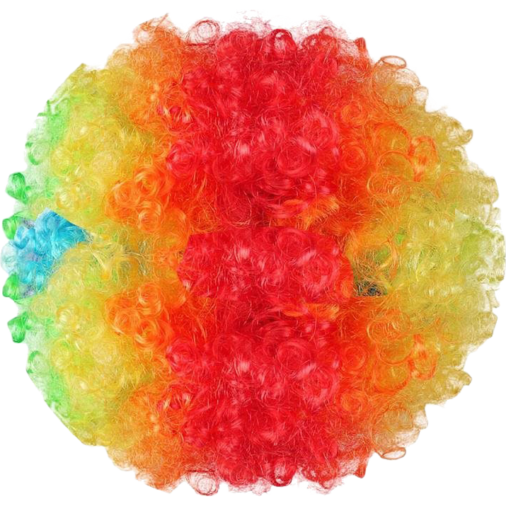 青苇 彩色爆炸头假发套联欢会搞怪表演道具生日派对化妆舞会装饰