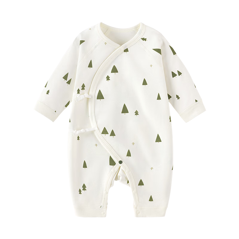 babylove新生兒連體衣春季純棉嬰兒衣服0-6個(gè)月初生兒寶寶三角哈衣秋裝