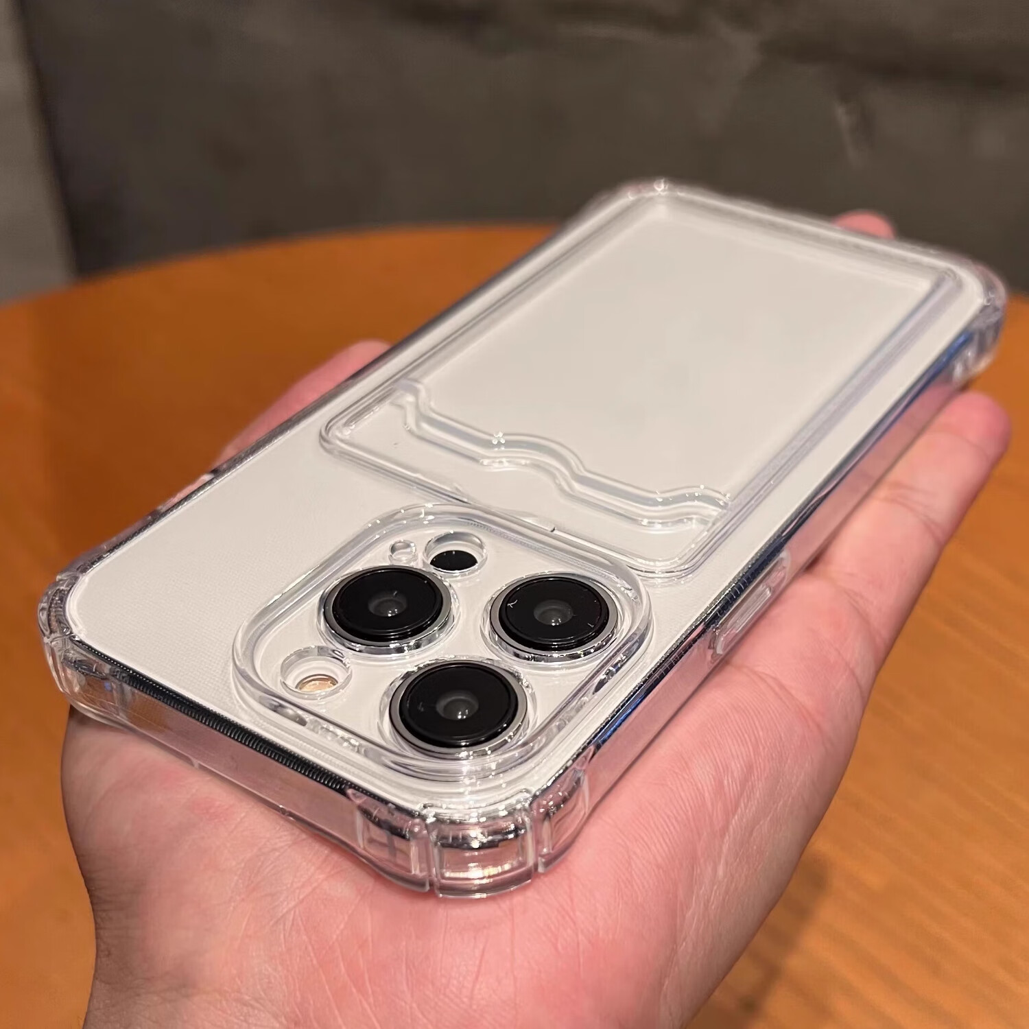 LNXXS透明卡套diy放打印照片适用苹果17promax手机壳16pro新款iphone17情侣14plus硅胶防摔15pro保护套 气囊卡包透明壳【硅胶防摔】 iPhone 17 Pro