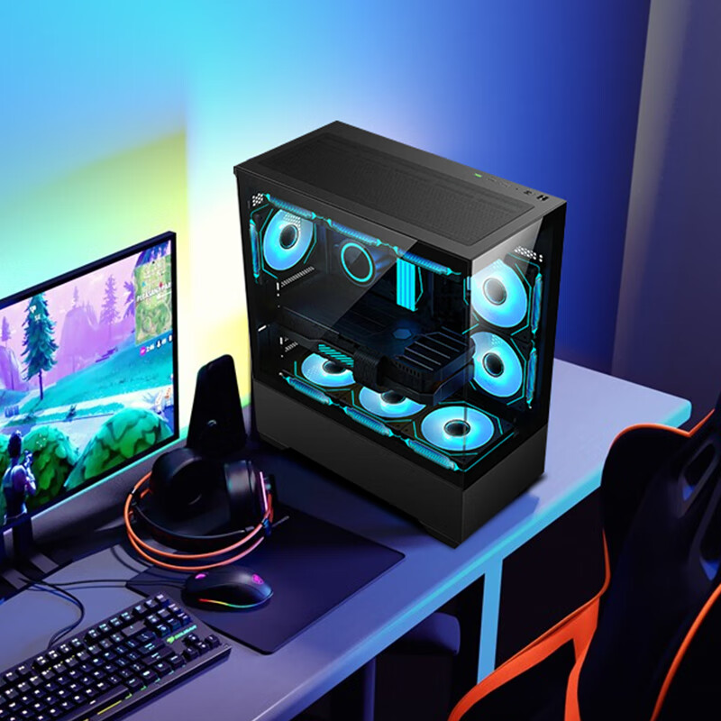 酷开 创维电脑国家补贴20% 独显游戏台式设计电脑主机全套(新14代酷睿i5 16G 1TB RTX3050-6G)海景房