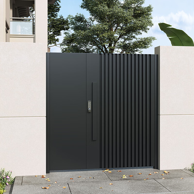 定制鋁合金別墅庭院門自建房不銹鋼單雙開電動門小區(qū)鐵藝花園大門 款式1免費上門測量
