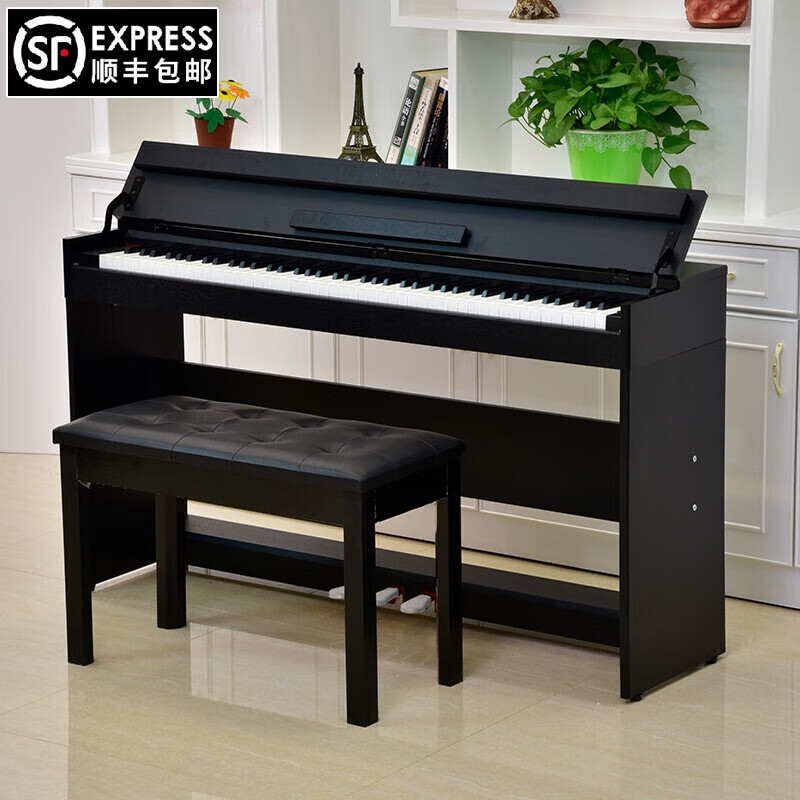 yin)88键重锤钢琴考级演奏专用成人初学者专业木制立式书桌式电钢台式