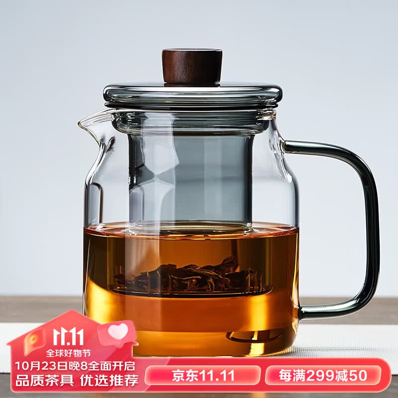 美斯尼 茶壶玻璃泡茶壶 加厚耐热玻璃泡茶器创意墨色玻璃功夫茶具 墨色壶 560mL属于什么档次？